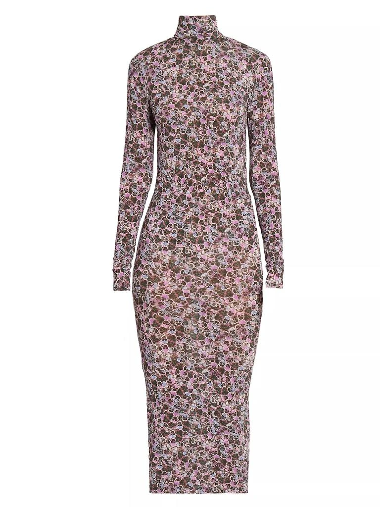 Isabel Marant Vanessa Floral Jersey Turtleneck Dress 1
