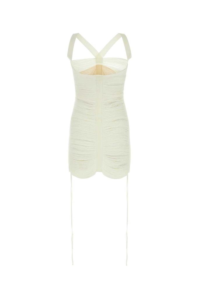 ANDREA ADAMO Andrea Adamo Floating Ribs Lace Detailed Minidress
