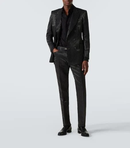 Tom Ford Dylan striped wool and silk suit pants 2