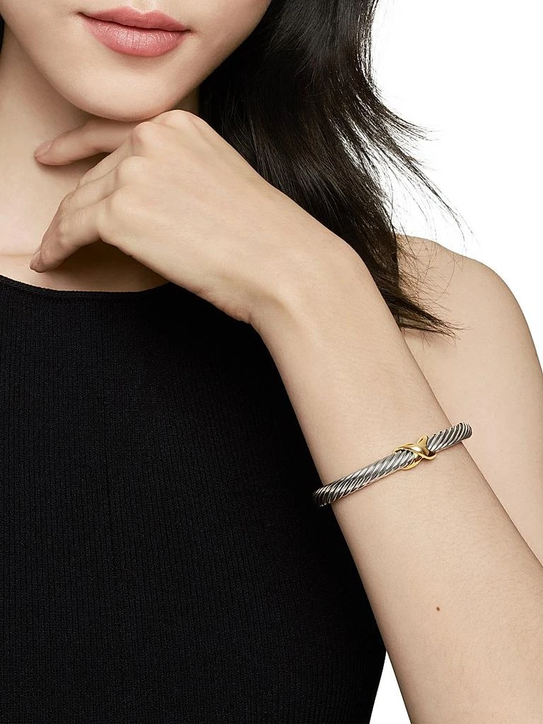 David Yurman X Crossover Bracelet with 14K Yellow Gold 3