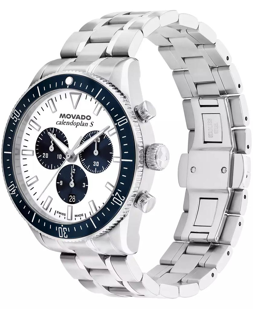 Movado Men's Calendoplan S Swiss Quartz Chrono Stainless-Steel Watch, 42mm