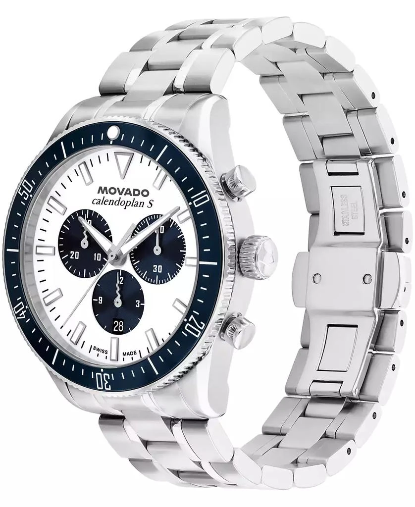 Movado Men's Calendoplan S Swiss Quartz Chrono Stainless-Steel Watch, 42mm 2