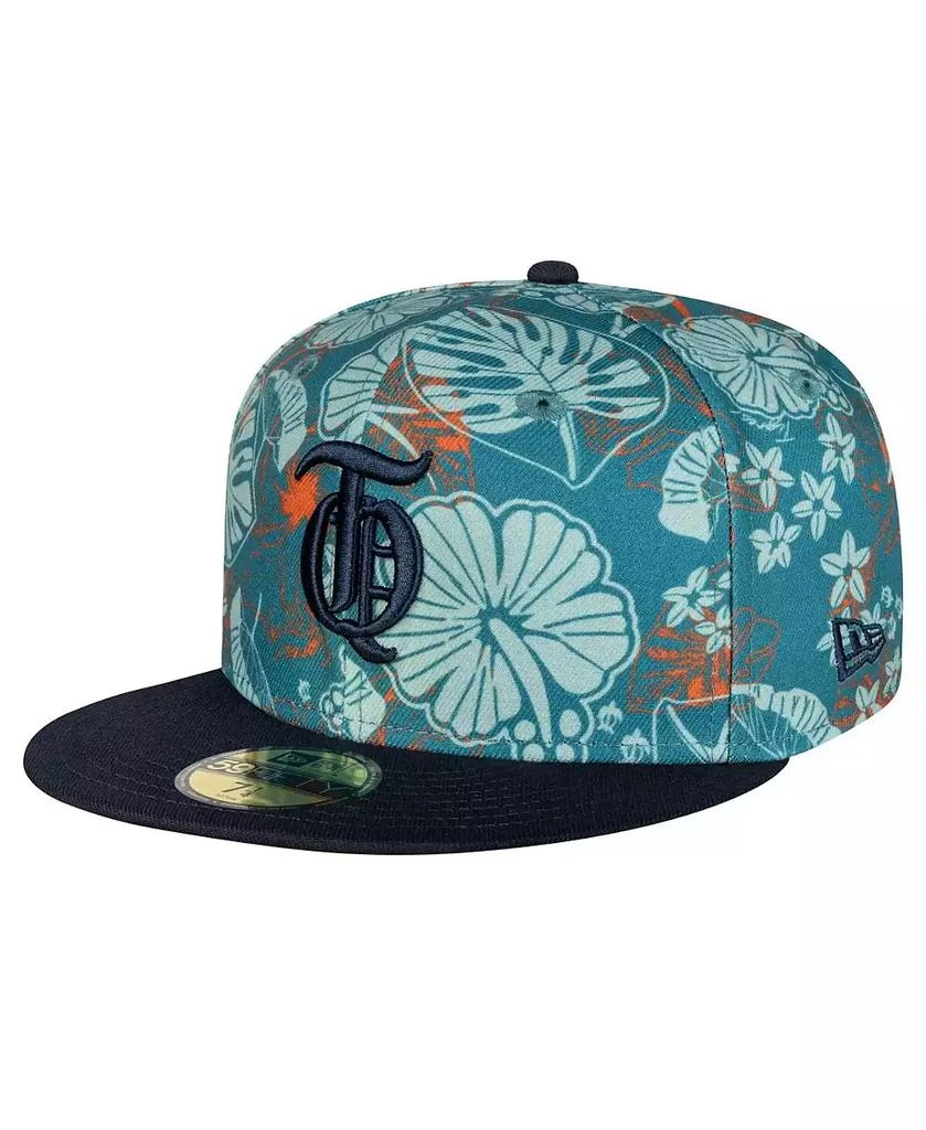 New Era Men's Teal/Navy Tigres de Quintana Roo Mexico League On Field 59FIFTY Fitted Hat 1