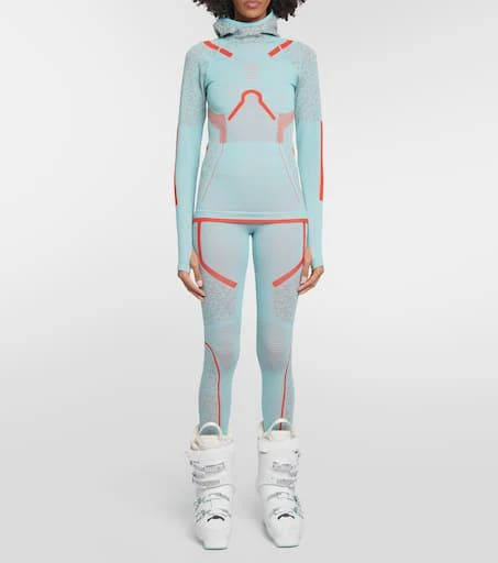 Adidas Logo waffle-knit leggings 2