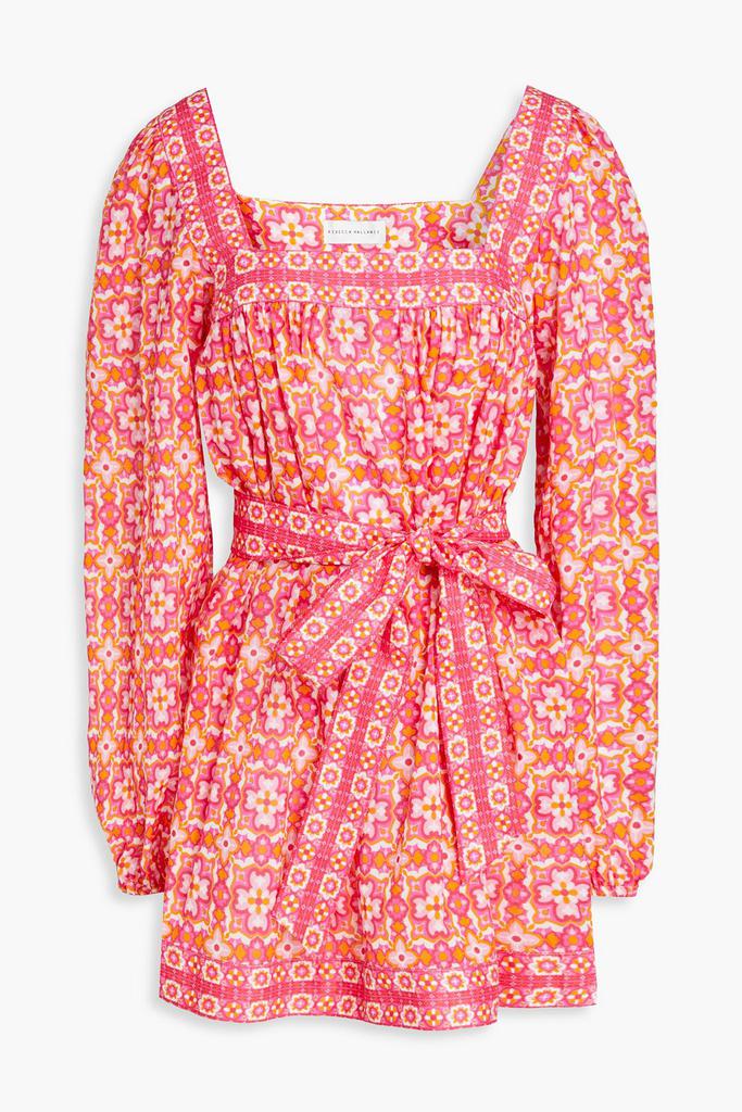 REBECCA VALLANCE Serafino printed cotton-voile mini dress