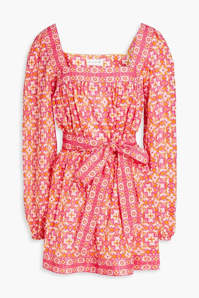 REBECCA VALLANCE Serafino printed cotton-voile mini dress 1