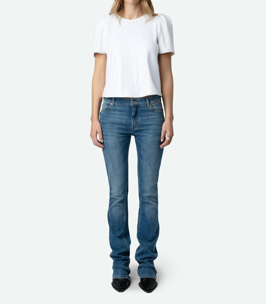 ZADIG & VOLTAIRE Zadig & Voltaire - Tchao Sequin Short Sleeve Top