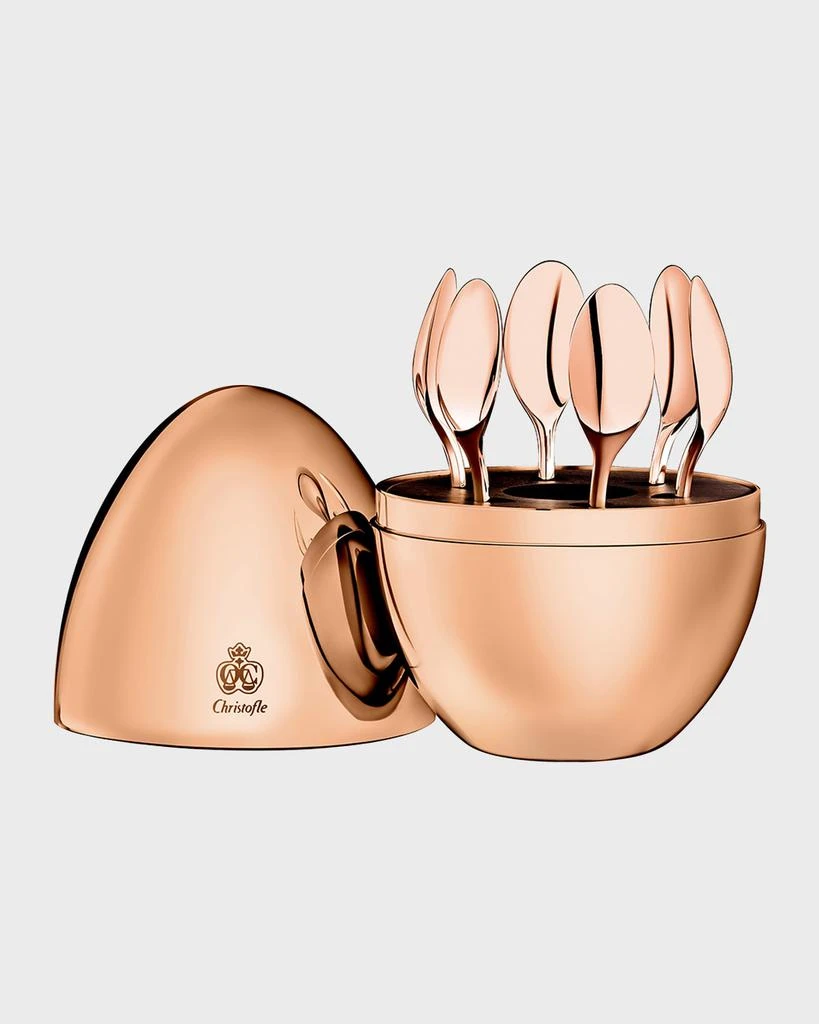 Christofle Mini Mood Rose Gold Espresso Spoons, Set of 6 1