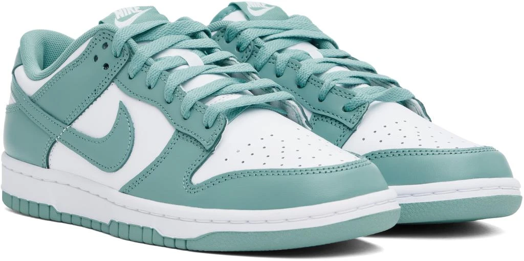 NIKE Blue & White Dunk Low Retro Sneakers 4