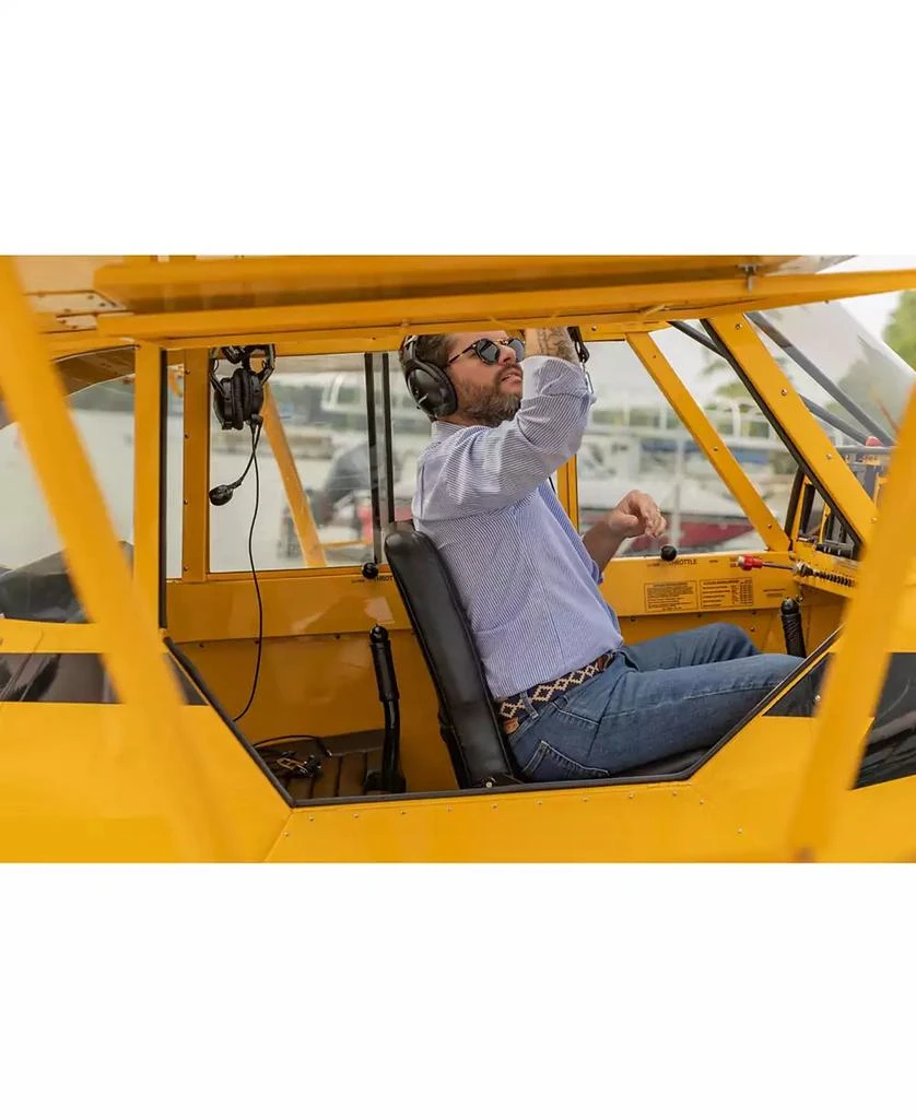 La Matera Men's Corbina Woven Belt Tan 3