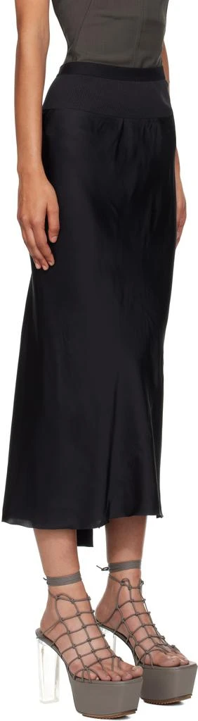 Rick Owens Black Concordians A Line Bias Midi Skirt 2