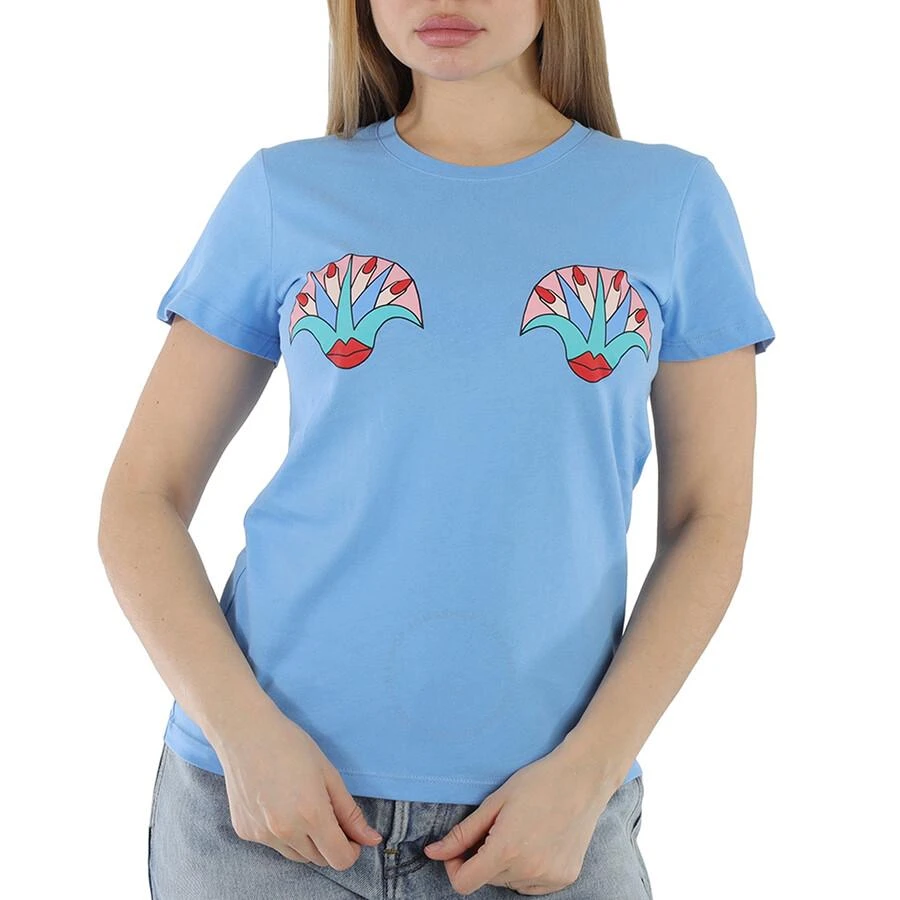 Yazbukey Ladies T-Shirt Light Blue Kiss My Lotus T-Shirt 1