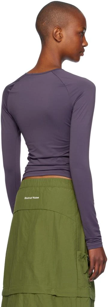 District Vision Purple Lightweight Long Sleeve Fitted Sport T-Shirt 3