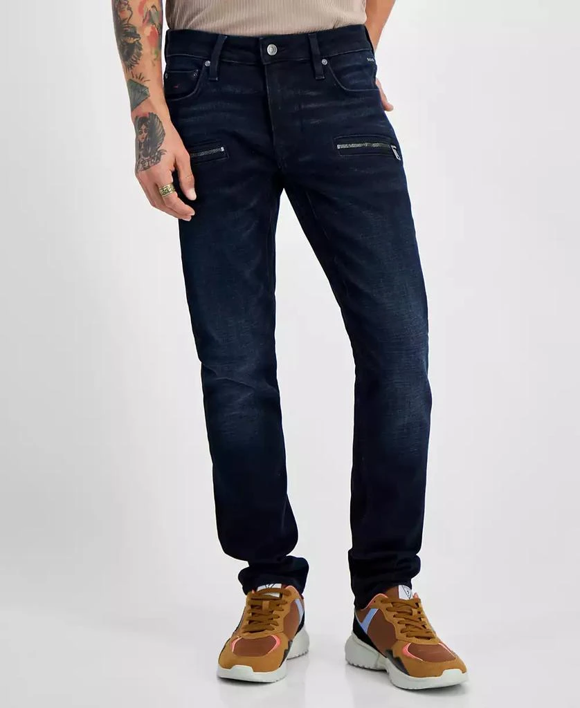 GUESS Men's Finnley Slim-Fit Jeans, Dark Wash 3