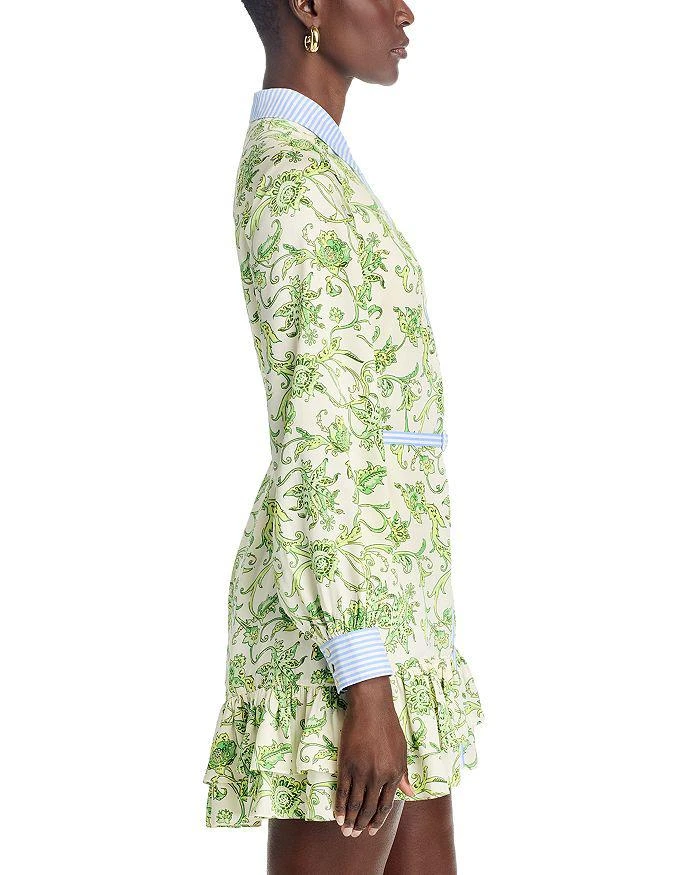 green and white paisley dress Leah Paisley Dress in Green Print – Halo & Hutch main image 0