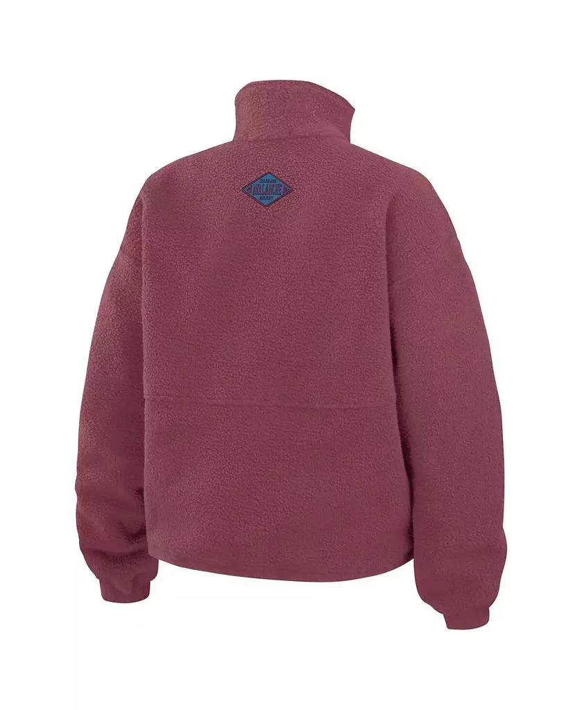 WEAR by Erin Andrews Women's Burgundy Colorado Avalanche Polar Fleece Half-Zip Jacket 4