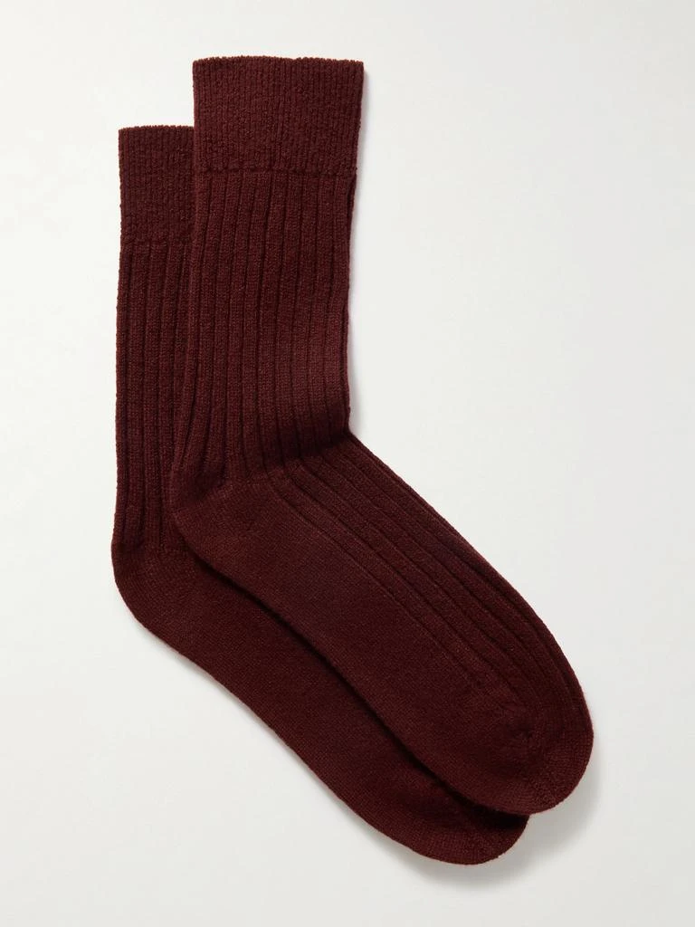 The Elder Statesman Ribbed Cashmere Socks