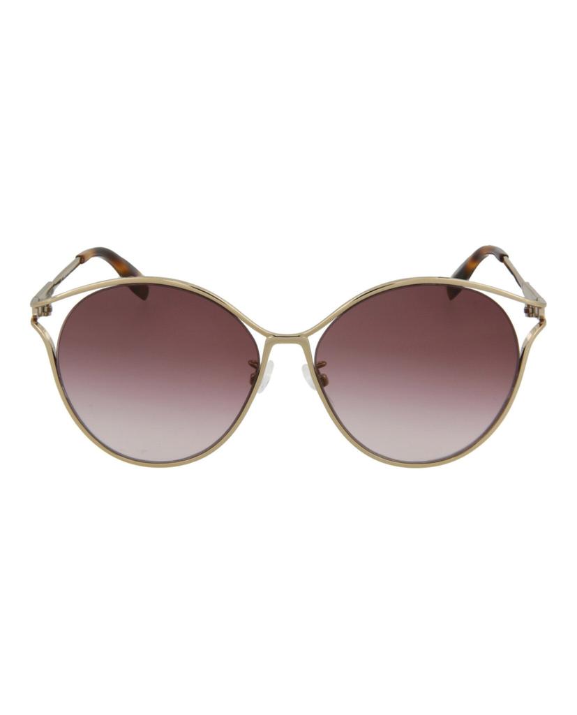 Alexander McQueen Round Frame Metal Sunglasses Sunglasses BeyondStyle