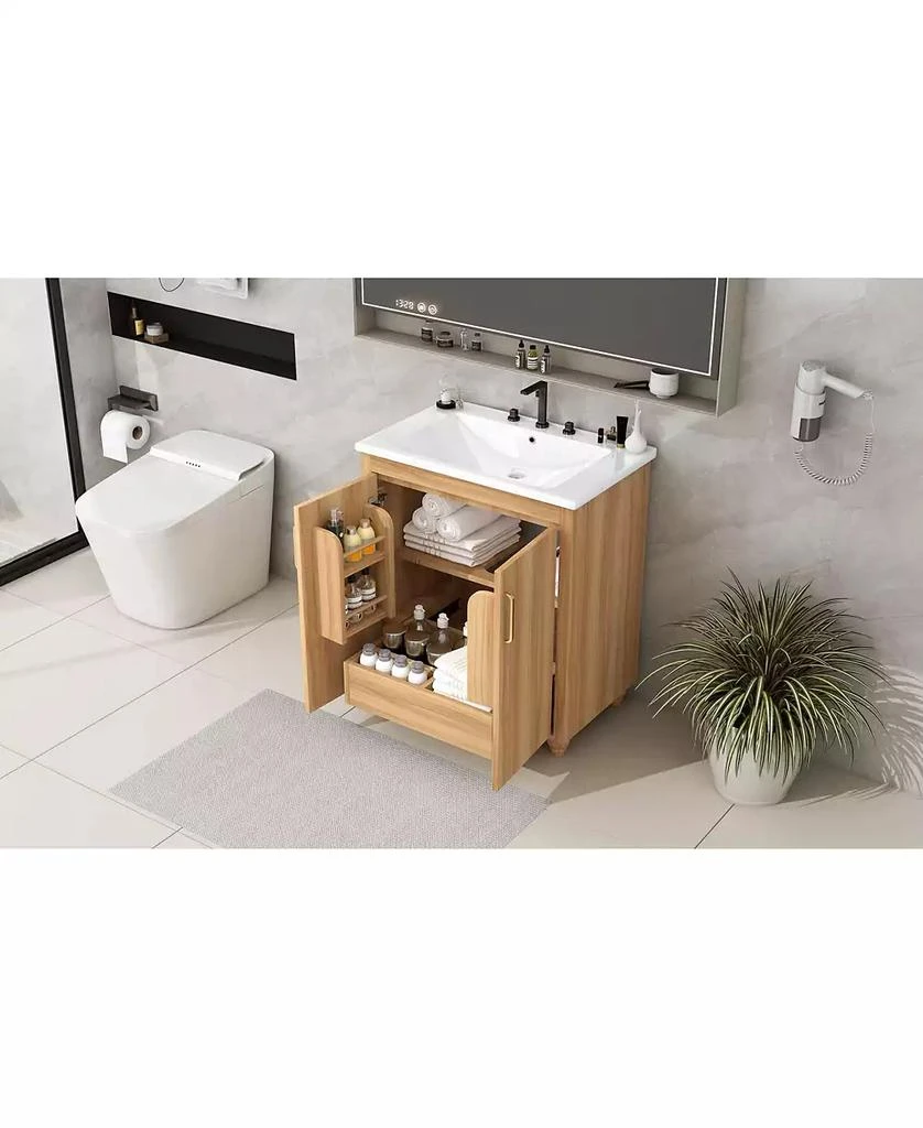 CASAINC 30" Bathroom Vanity with Sink Combo, Multi-Functional Cabinet with Doors and Drawer, MDF Board 10