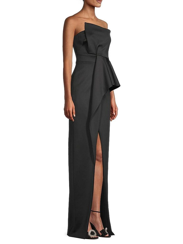 black halo asymmetrical dress Black Halo Khaleesi Gown in Black Gold main image 1