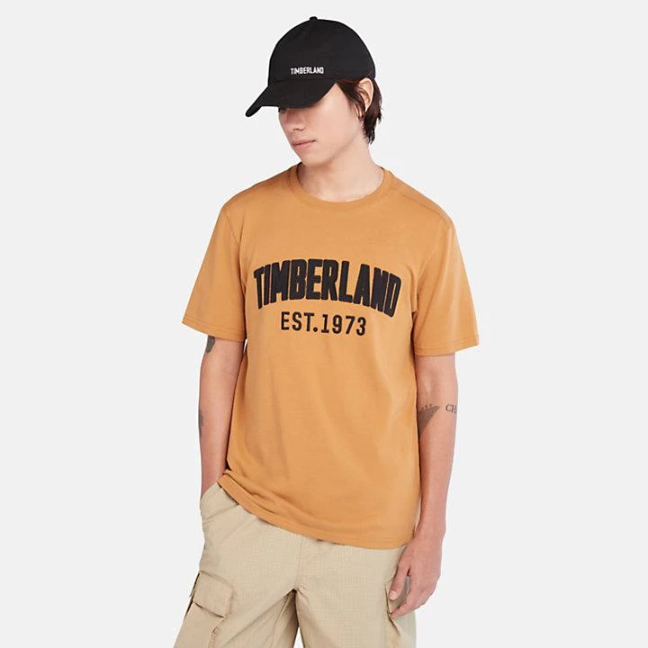 Timberland Modern Wash Brand Carrier Tee for Men in Orange 1