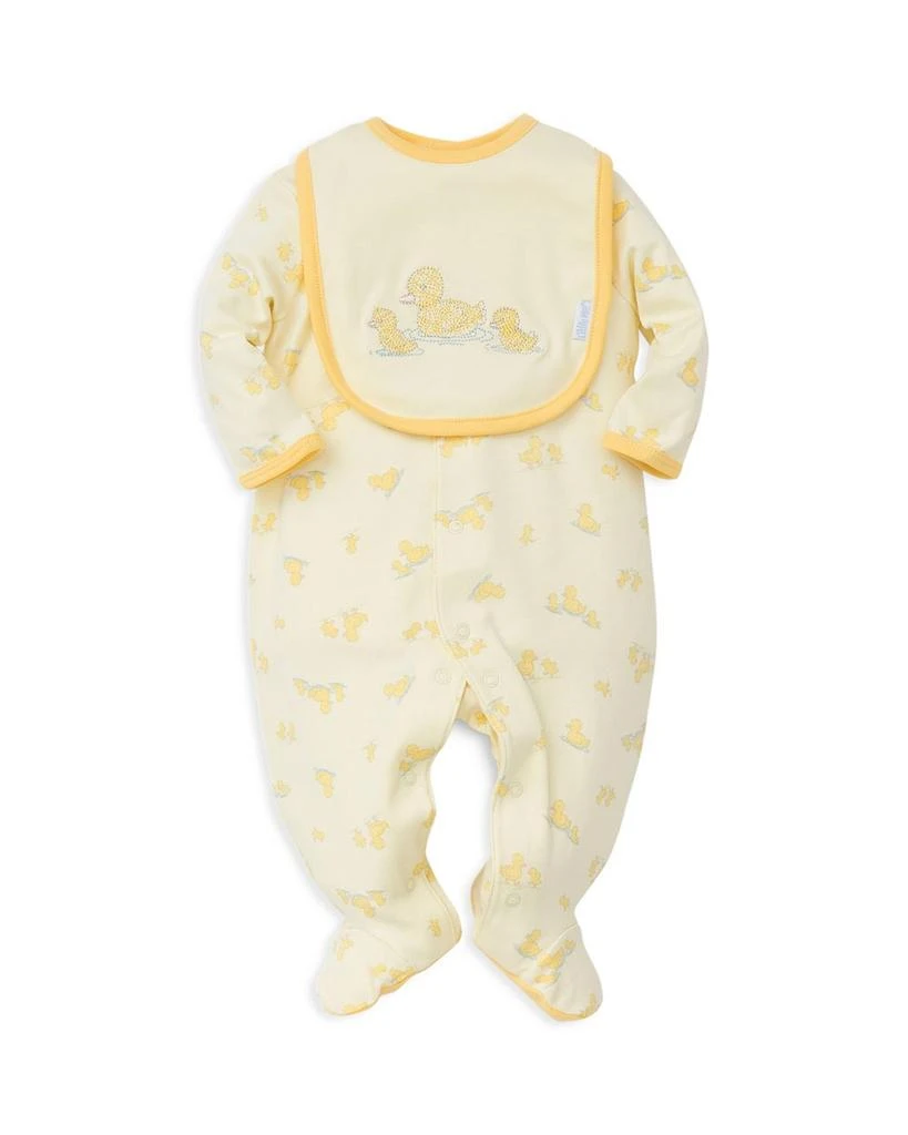 Little Me Unisex Little Ducks Footie 
Bib Set - Baby 2
