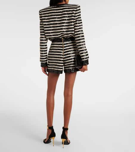 Balmain Sequined striped shorts 3