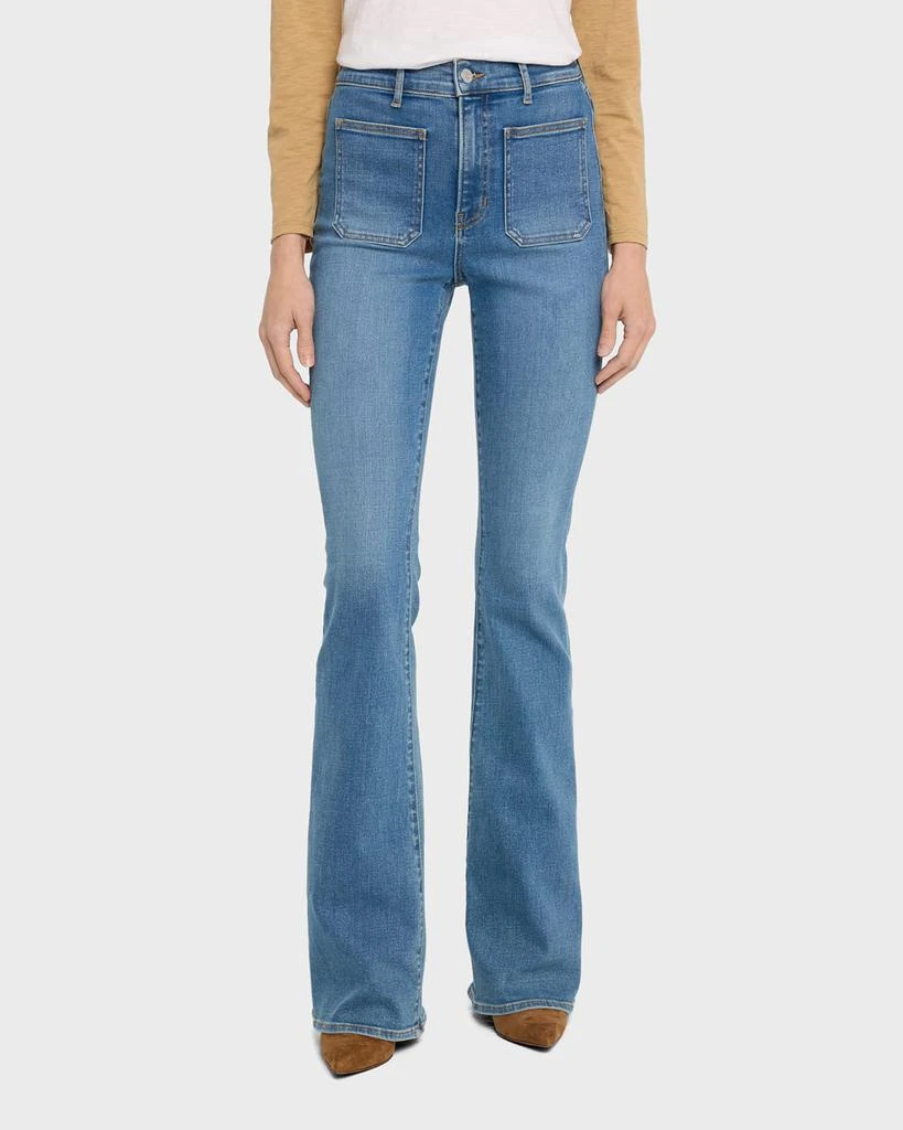 VERONICA BEARD Beverly Skinny Flare Patch Pocket Jeans 2