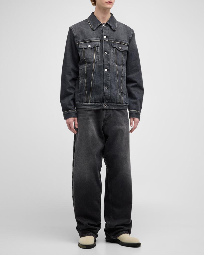 Fashion Denim Jacket Costume Balenciaga Ottolinger Black Oversized