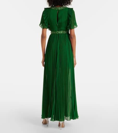 Self Portrait Crystal-embellished ruffled gown 3