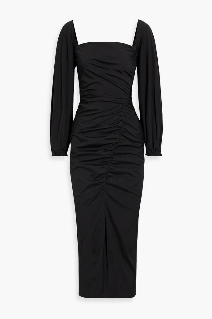 Shop Ruched cotton-blend poplin midi dress on Sale at BeyondStyle  Get 80%  Off Ruched cotton-blend poplin midi dress with Limited-Time Flash Deals,  Exclusive Discounts, and Special Offers. Enjoy Unbeatable Savings on