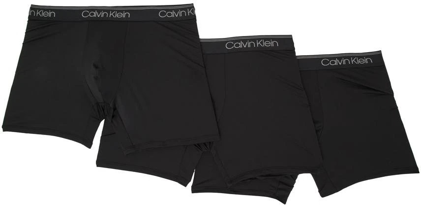 Calvin Klein Three-Pack Black Micro Boxer Briefs 1