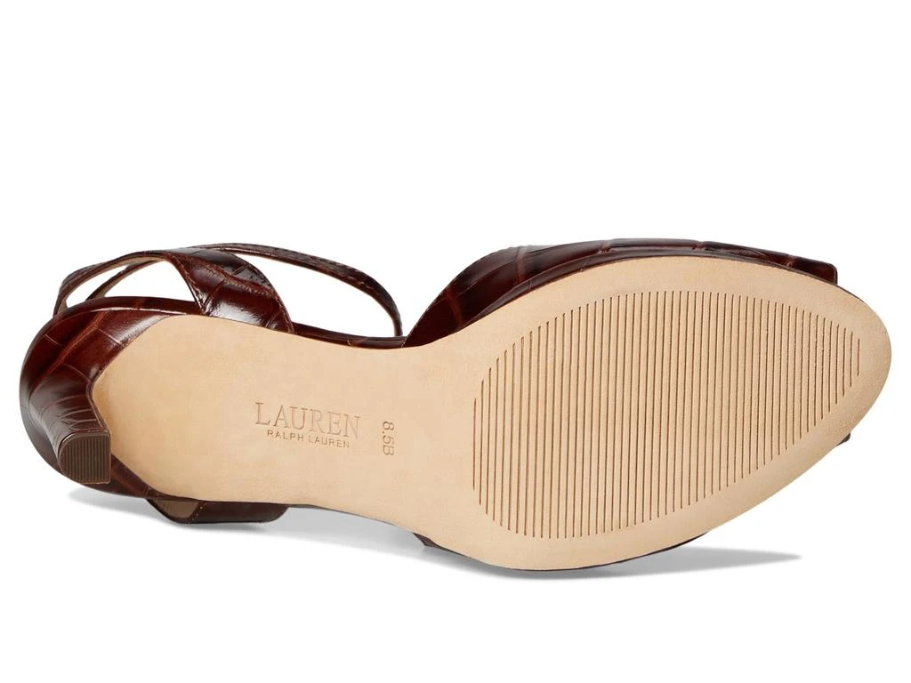 Ralph Lauren Kyla Crocodile-Embossed Leather Sandals 3