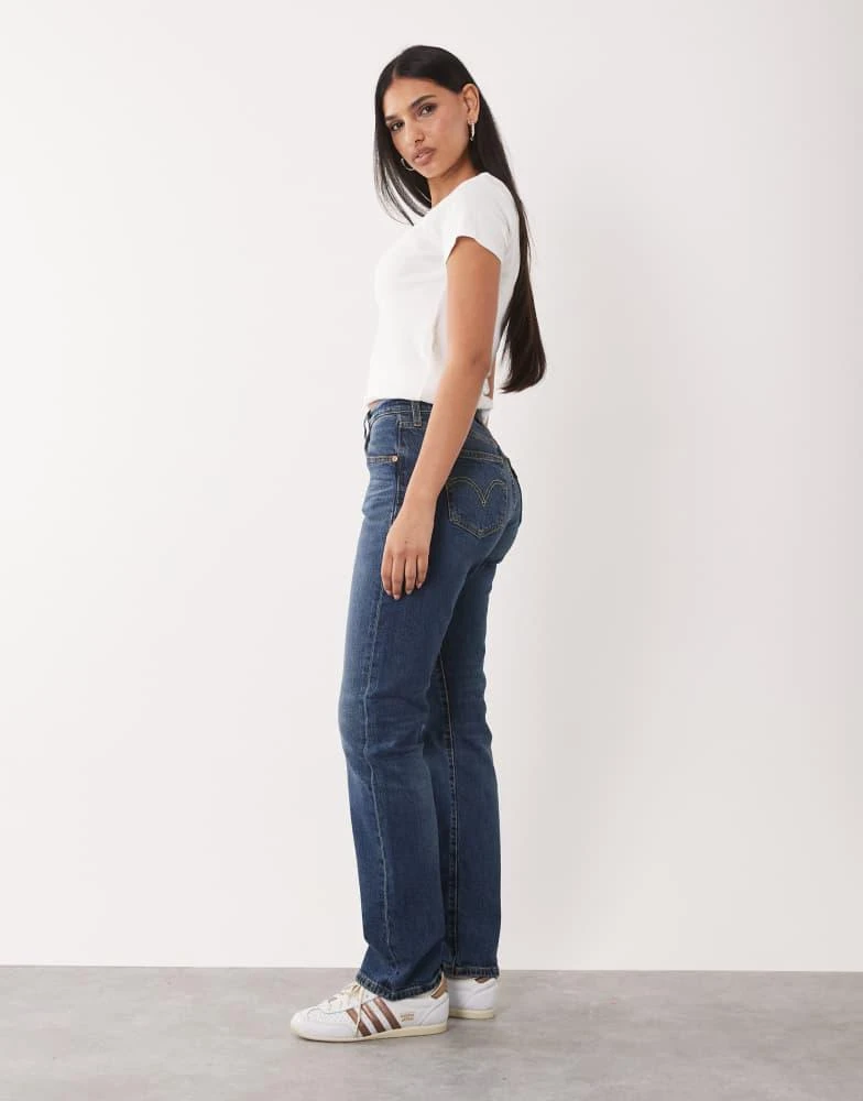 Levi
s Levi
s 501 hourglass high rise straight leg jeans in mid wash blue 3