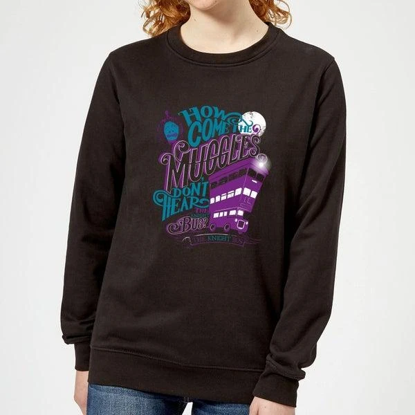 Harry Potter Harry Potter Knight Bus Women's Sweatshirt - Black 1