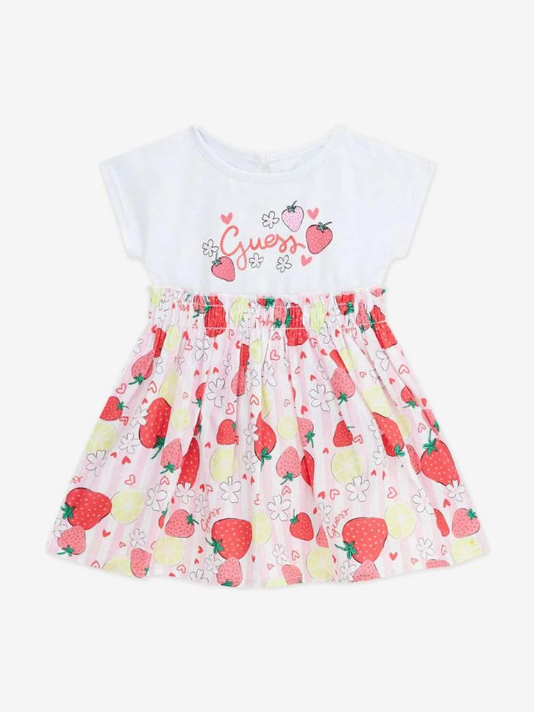 GUESS Guess Baby Girls Strawberry Dress with Knickers in Pink 3