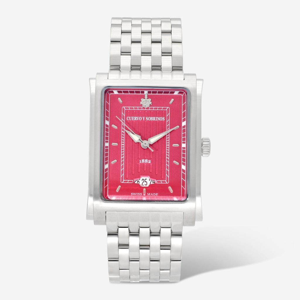 CUERVO Y SOBRINOS Cuervo Y Sobrinos Prominente Caramelo Stainless Steel 32 x 43mm Automatic Men's Watch 1015.1BX-B