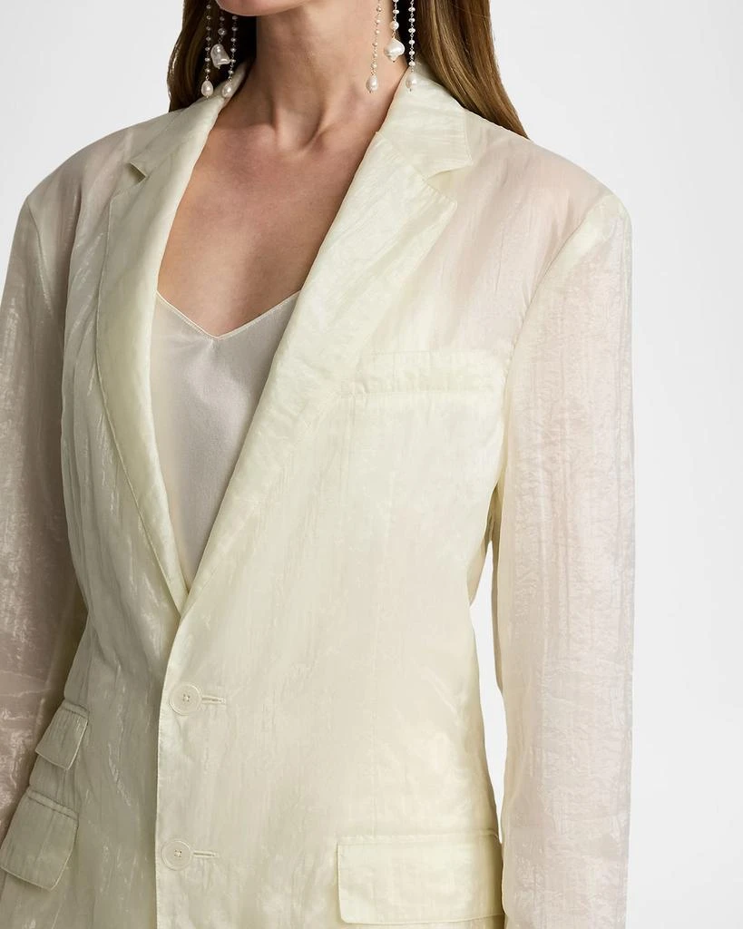 Ralph Lauren Lori Crinkle Double Organdy Single-Breasted Jacket 8