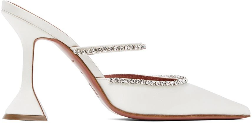 Amina Muaddi White Gilda Mules 1