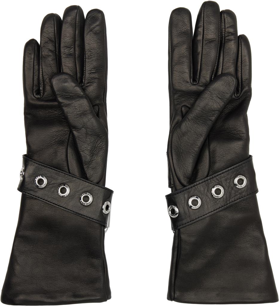 Vivienne Westwood Black Belt Buckle Gloves