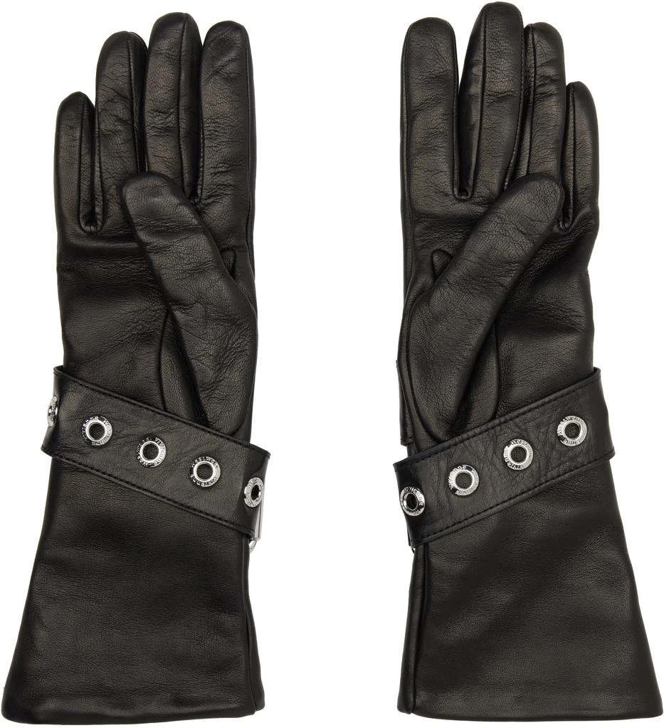 Vivienne Westwood Black Belt Buckle Gloves 2