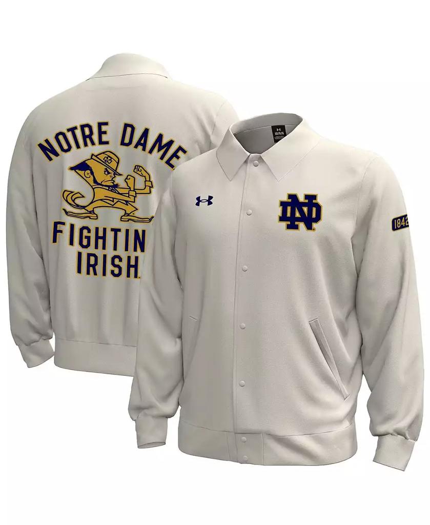 Under Armour Under Armor Men
s Stone Notre Dame Fighting Irish Gameday Icon Full-Snap Fleece Jacket