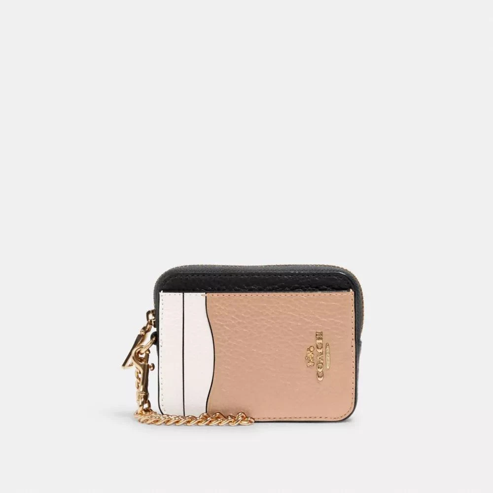 Coach Zip Card Case In Colorblock 1