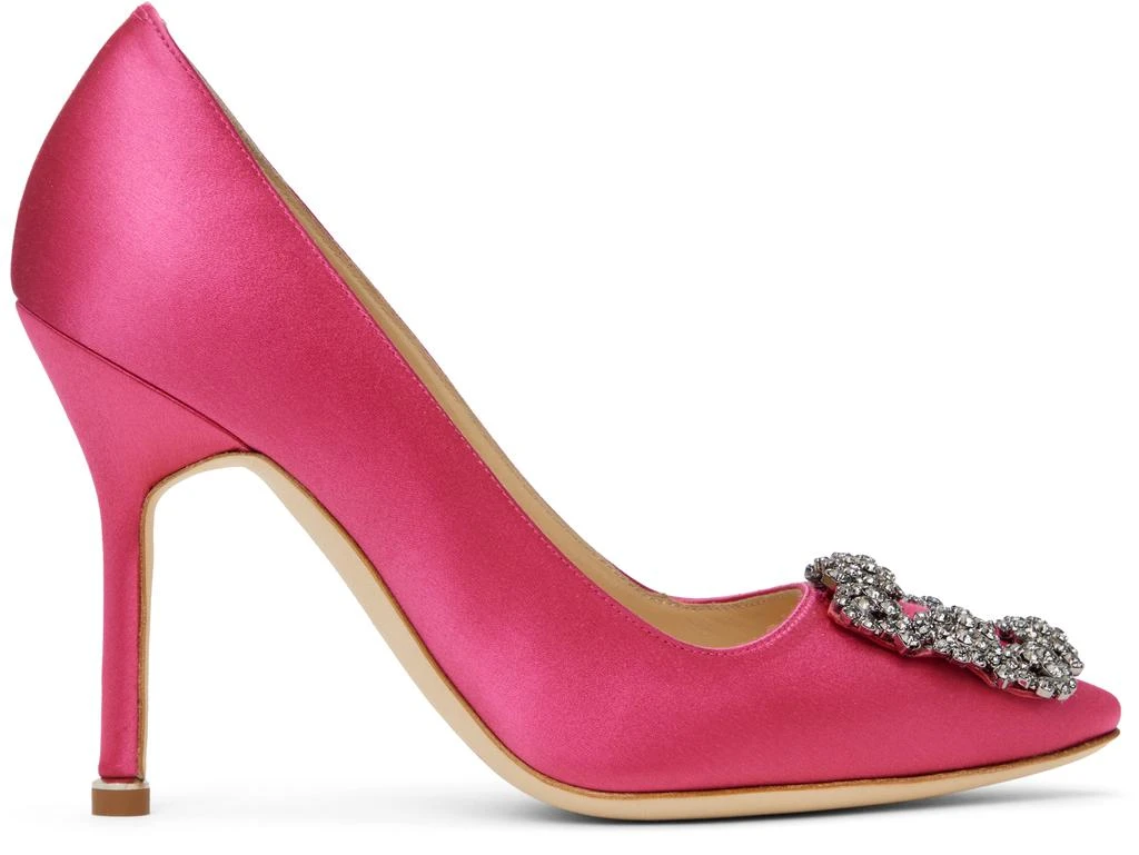 Manolo Blahnik Pink Hangisi Heels 1