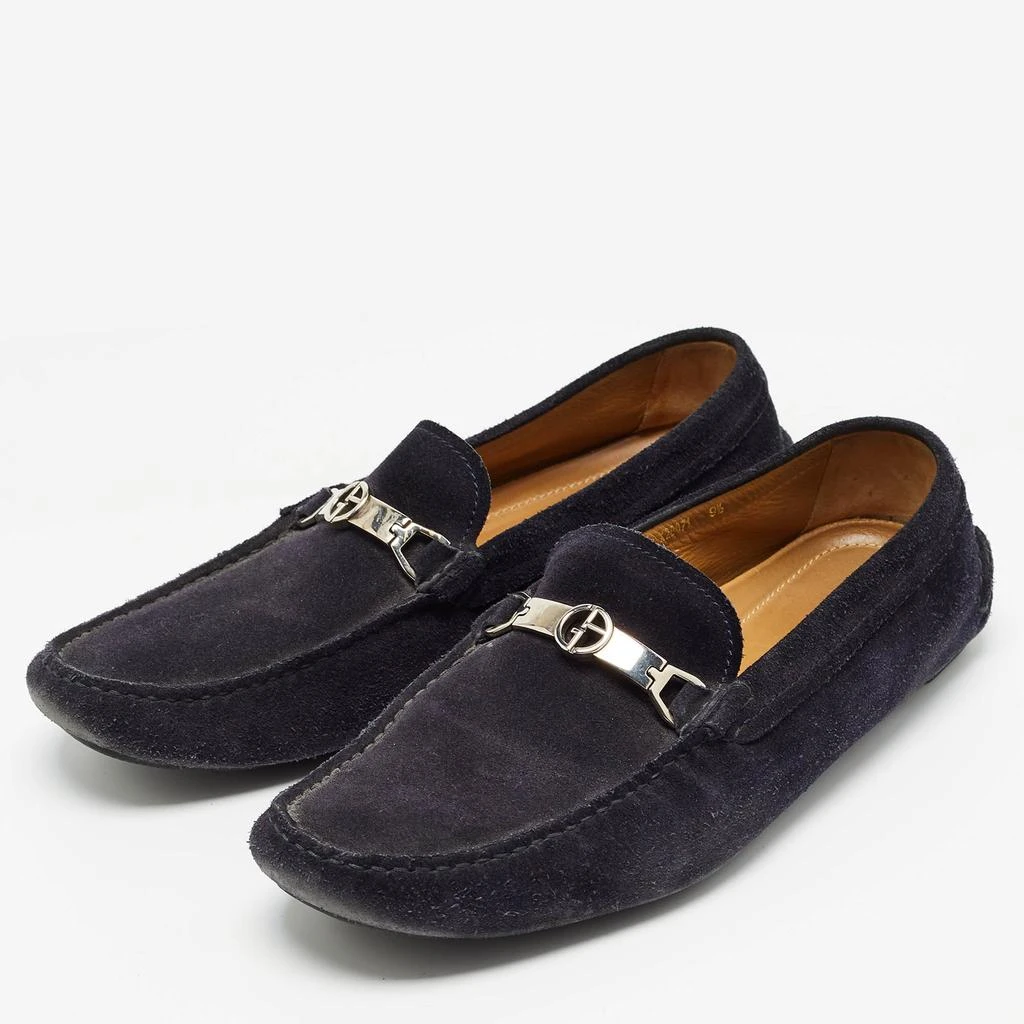 Giorgio Armani Giorgio Armani Navy Blue Suede Slip On Loafers Size 43.5 2