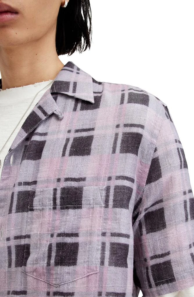 ALL SAINTS Big Sur Check Camp Shirt 5