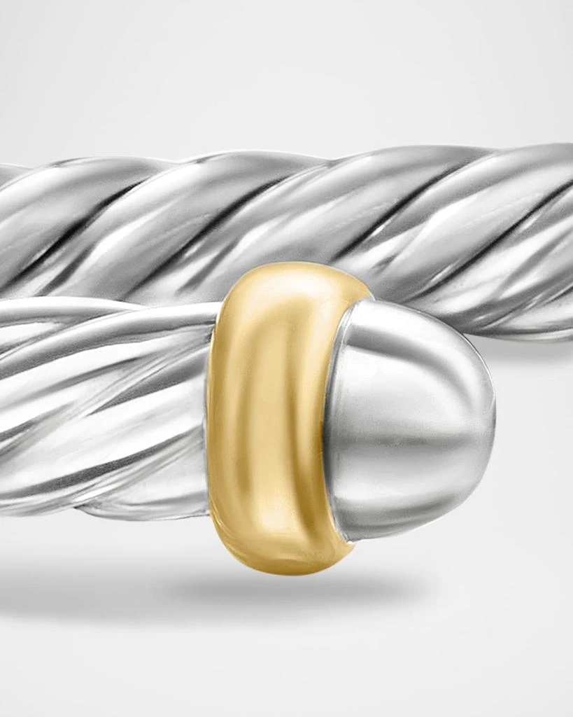 David Yurman Cable Flex Bracelet with Gemstone in Silver and 14K Gold, 4mm 5