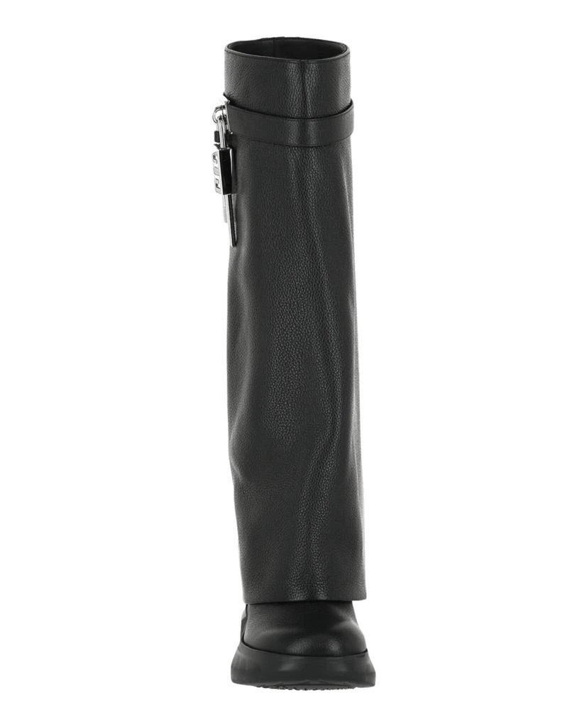 Givenchy Shark Lock Biker Boots In Grained Leather 4