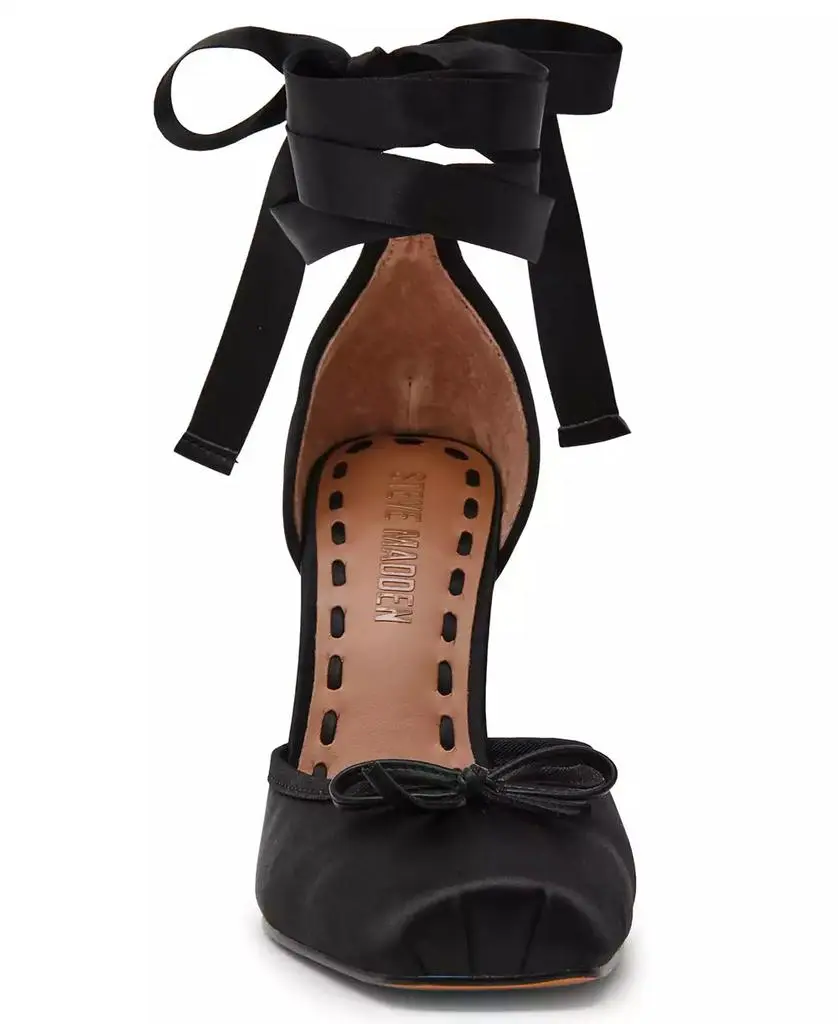 Steve Madden Women's Larina Lace-Up High-Heel Ballet Pumps 7