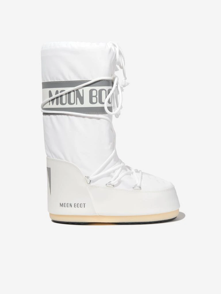 Moon Boot Moon Boot Kids Icon Nylon Snow Boots in White 7